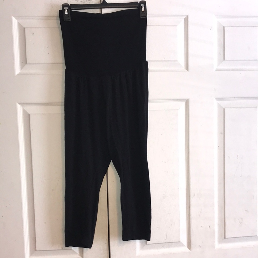 High-Waist Black Maternity/Supportive Leggings